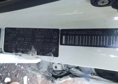 2014 Kia Forte Ex из США, поврежденный, VIN KNAFX4A86E5151434